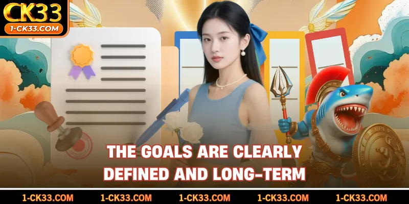 The goals are clearly defined and long-term