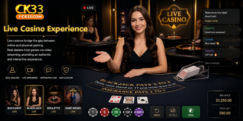 Live casinos bridge the gap between online and physical gaming.