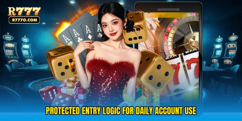 Protected entry logic for daily account use