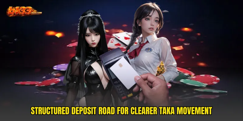 Structured deposit road for clearer taka movement